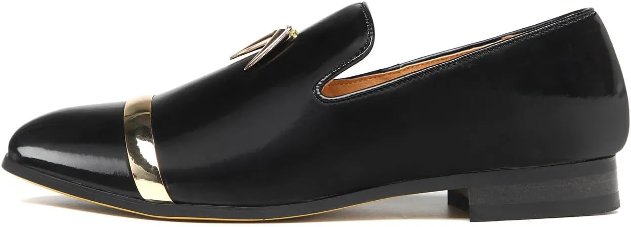 Santimon Men's Slip On Loafers Dress Fashion Wedding Luxury Party Prom Shoes