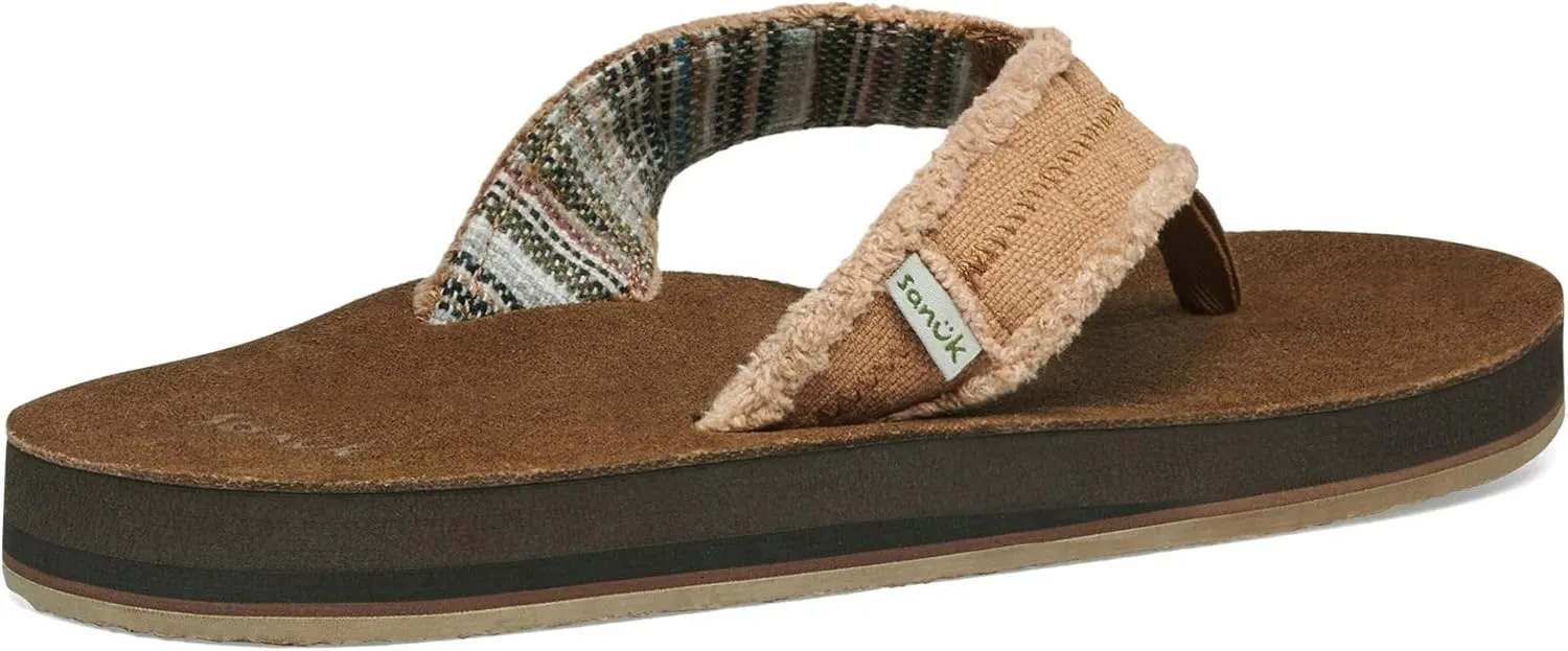 Sanuk Mens Fraid Not Soft Top | Flip Flops for Men | Mens Sandals | Beach Sandals | Supportive & Lightweight | Comfort Footbed