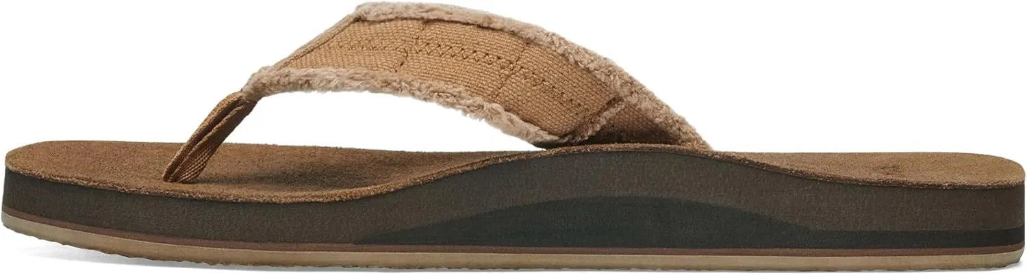 Sanuk Mens Fraid Not Soft Top | Flip Flops for Men | Mens Sandals | Beach Sandals | Supportive & Lightweight | Comfort Footbed
