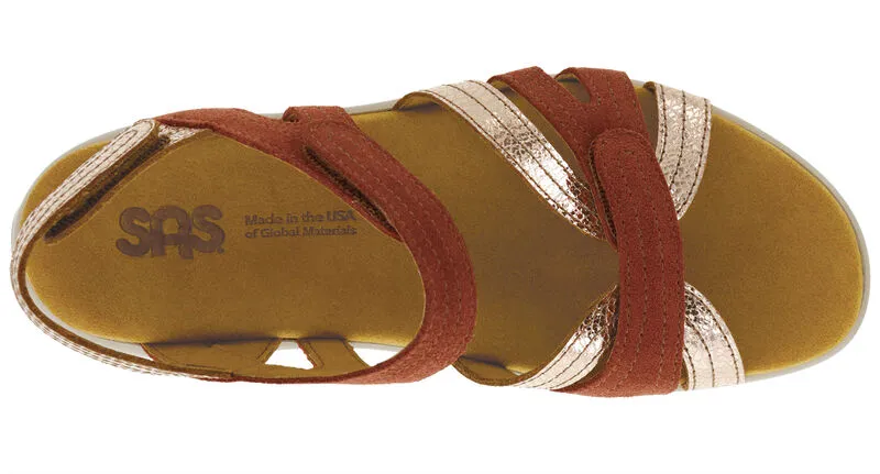 SAS Women's Pier Heel Strap Sandals Copper