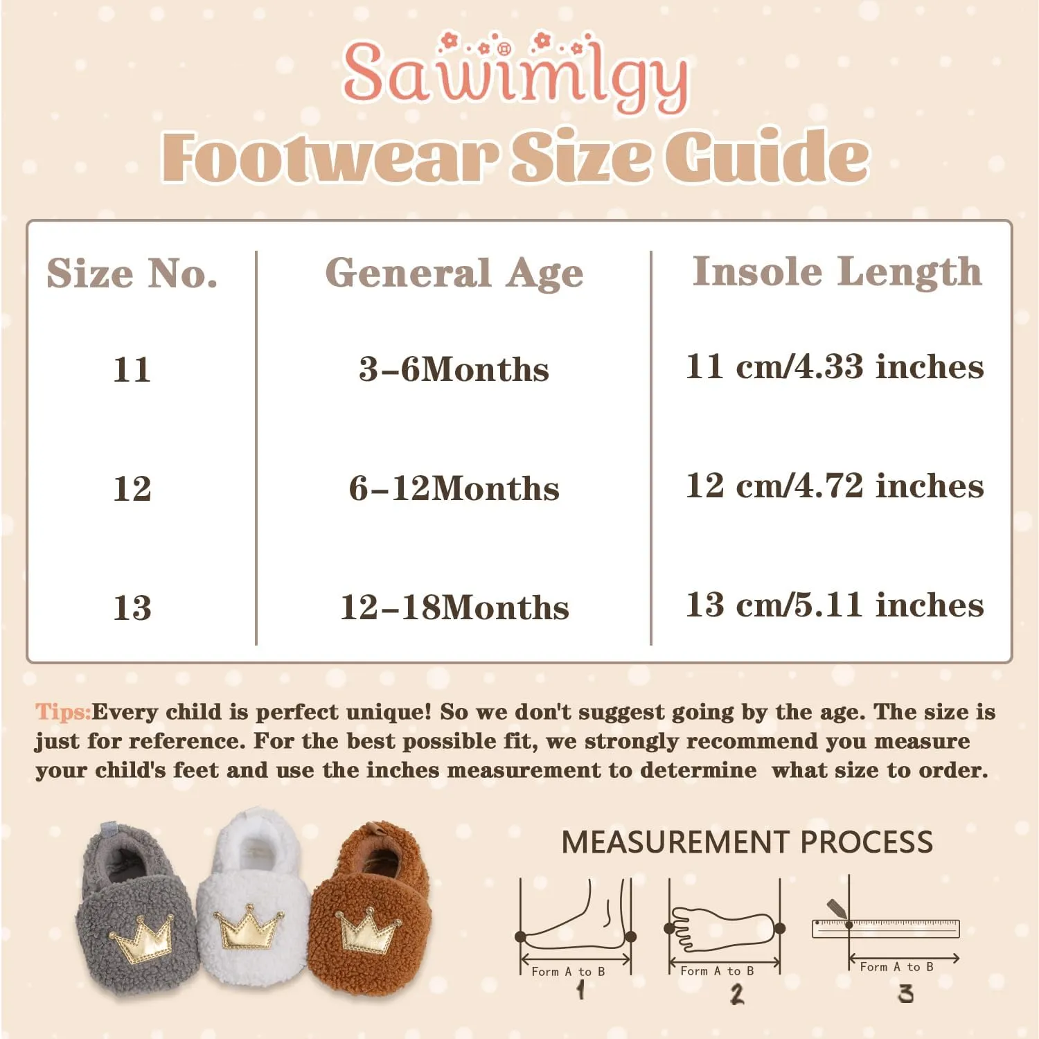 Sawimlgy Newborn Infant Baby Boys Girls Cute Cartoon Slipper Soft Non Skid Sole Slip On House Animal Indoor Sock Shoes Crib Moccasins for New Walkers