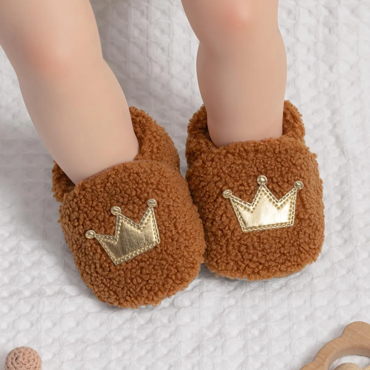 Sawimlgy Newborn Infant Baby Boys Girls Cute Cartoon Slipper Soft Non Skid Sole Slip On House Animal Indoor Sock Shoes Crib Moccasins for New Walkers