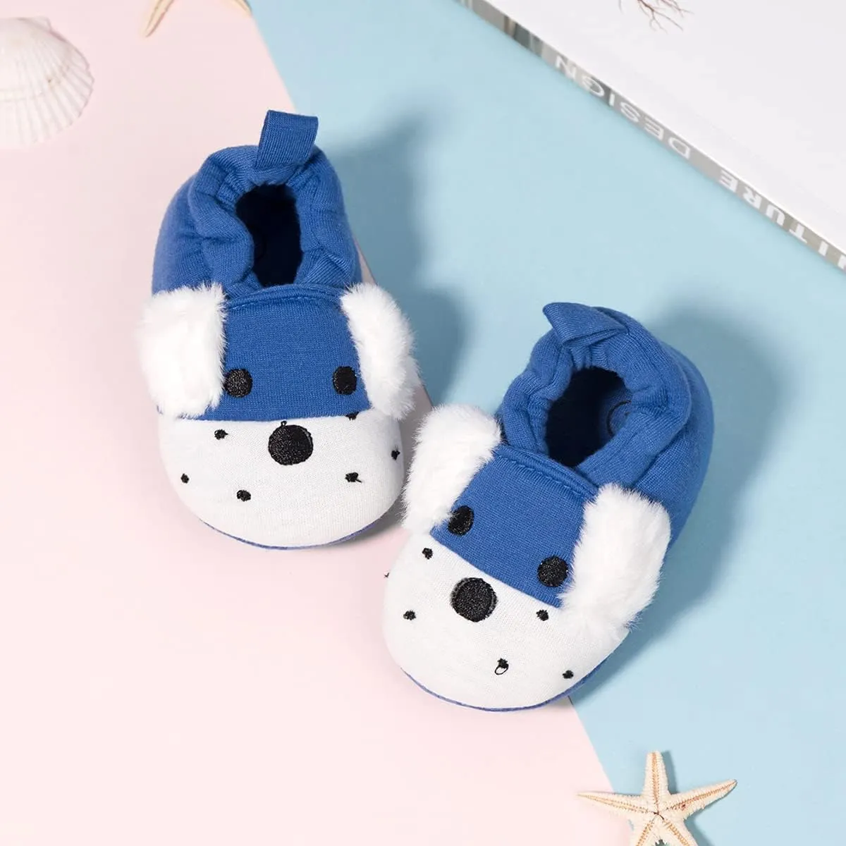 Sawimlgy Newborn Infant Baby Boys Girls Cute Cartoon Slipper Soft Non Skid Sole Slip On House Animal Indoor Sock Shoes Crib Moccasins for New Walkers