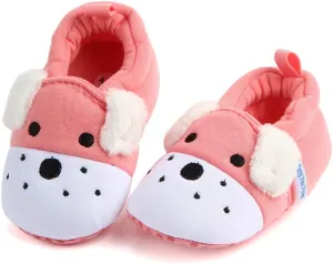Sawimlgy Newborn Infant Baby Boys Girls Cute Cartoon Slipper Soft Non Skid Sole Slip On House Animal Indoor Sock Shoes Crib Moccasins for New Walkers