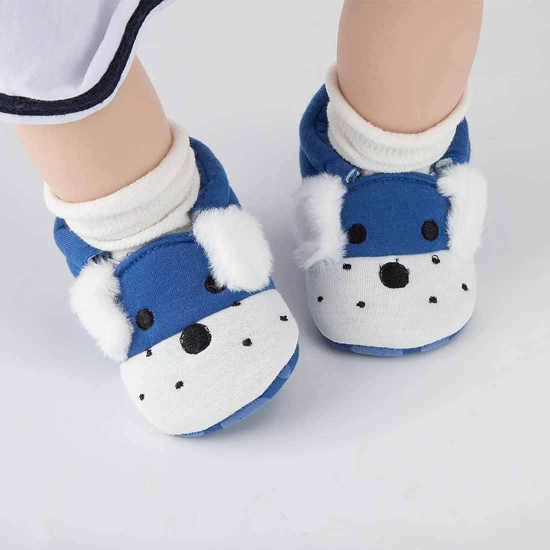 Sawimlgy Newborn Infant Baby Boys Girls Cute Cartoon Slipper Soft Non Skid Sole Slip On House Animal Indoor Sock Shoes Crib Moccasins for New Walkers