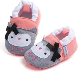 Sawimlgy Newborn Infant Baby Boys Girls Cute Cartoon Slipper Soft Non Skid Sole Slip On House Animal Indoor Sock Shoes Crib Moccasins for New Walkers