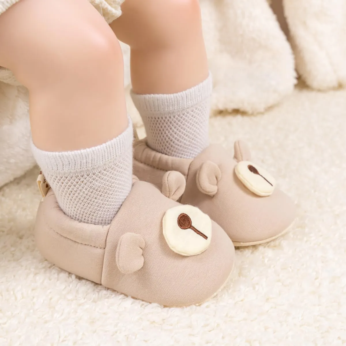 Sawimlgy Newborn Infant Baby Boys Girls Cute Cartoon Slipper Soft Non Skid Sole Slip On House Animal Indoor Sock Shoes Crib Moccasins for New Walkers