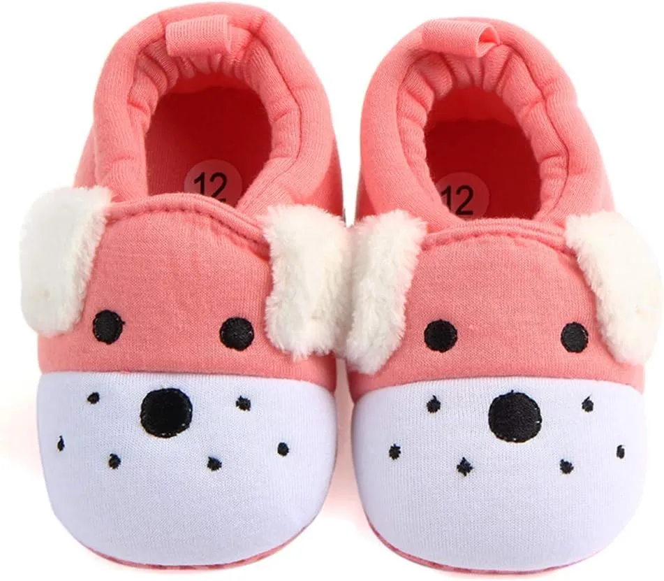 Sawimlgy Newborn Infant Baby Boys Girls Cute Cartoon Slipper Soft Non Skid Sole Slip On House Animal Indoor Sock Shoes Crib Moccasins for New Walkers