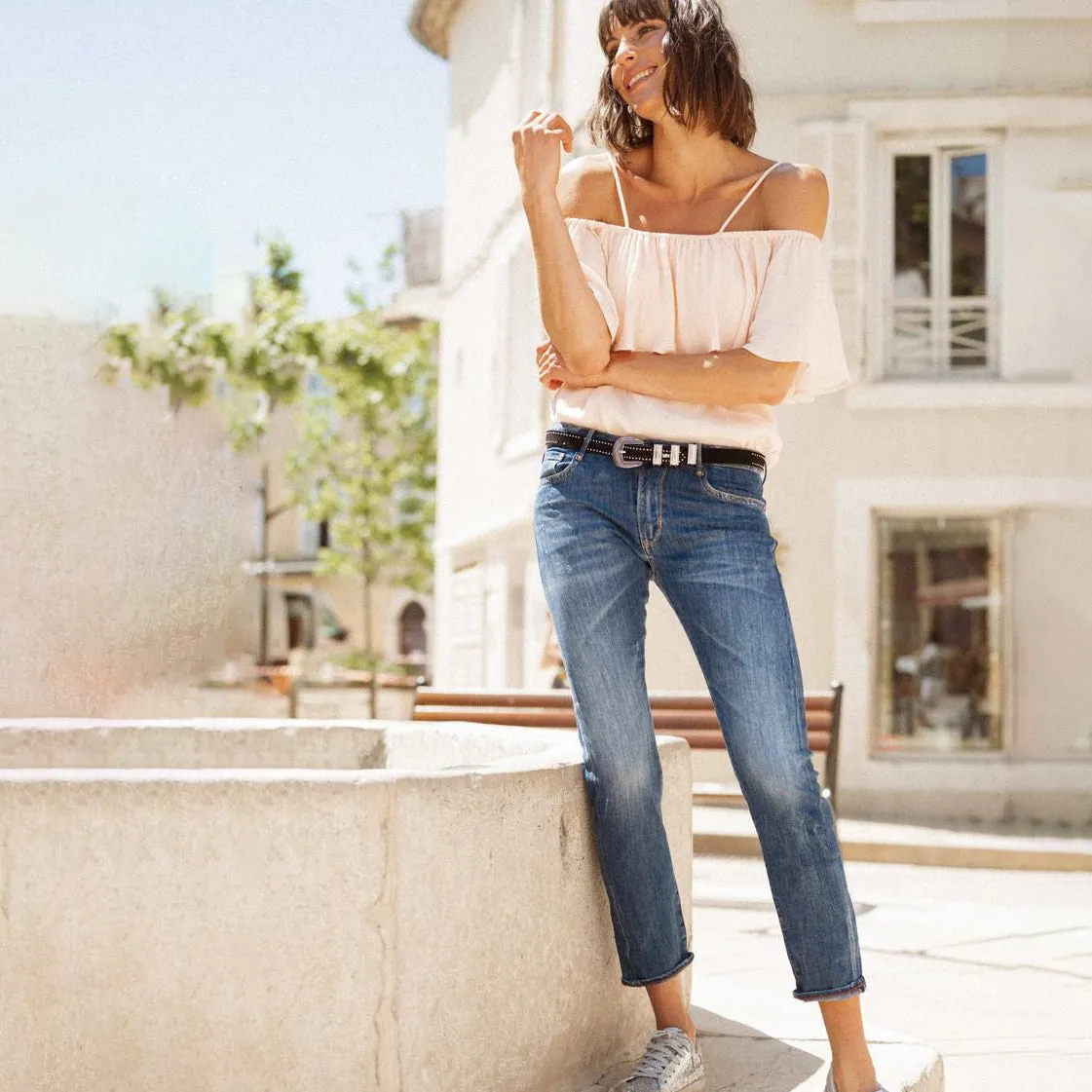 Sea Blue Boyfit Jeans - Vintage Blue