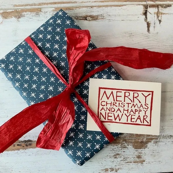 Set of Simple Christmas Tags - Red