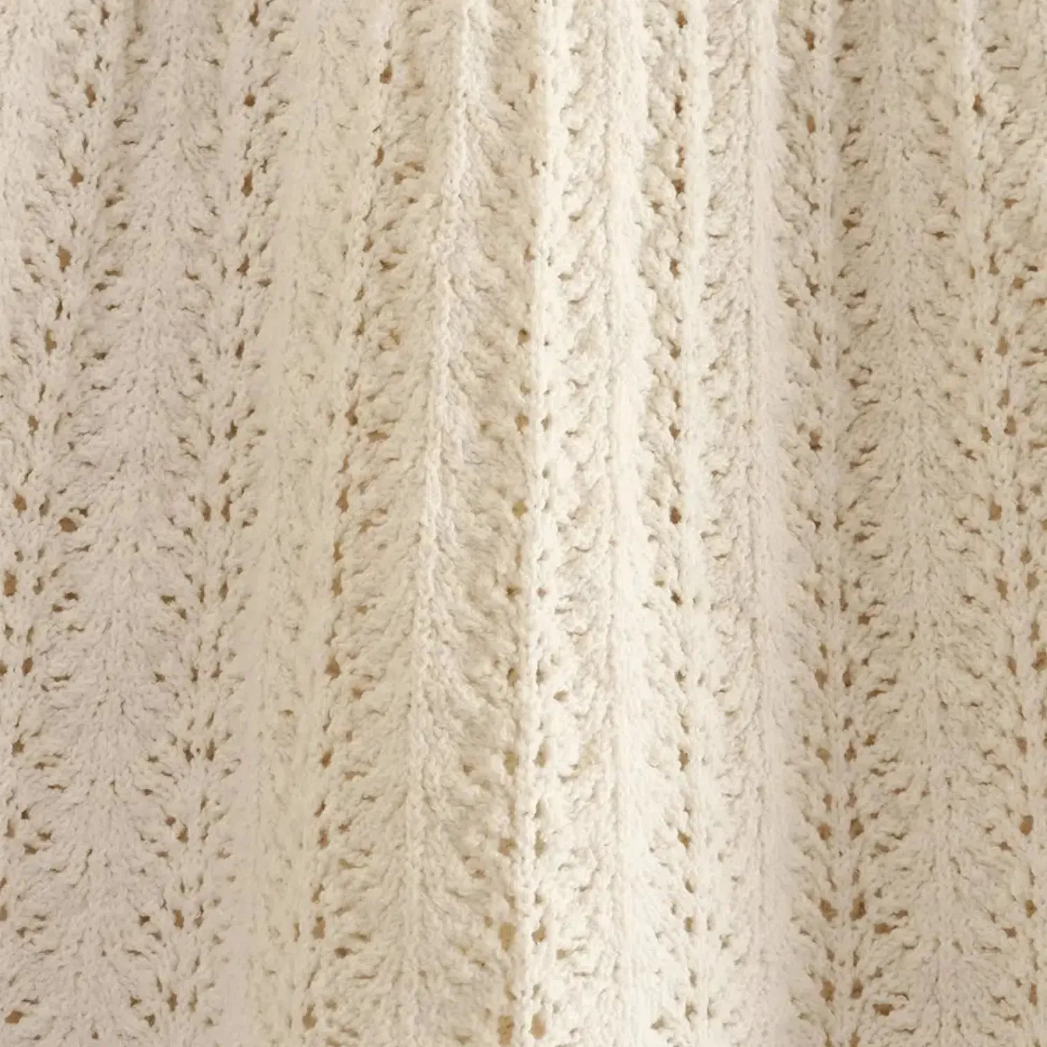 Solivette Set – Beige – Lace-knit ruffle skirt