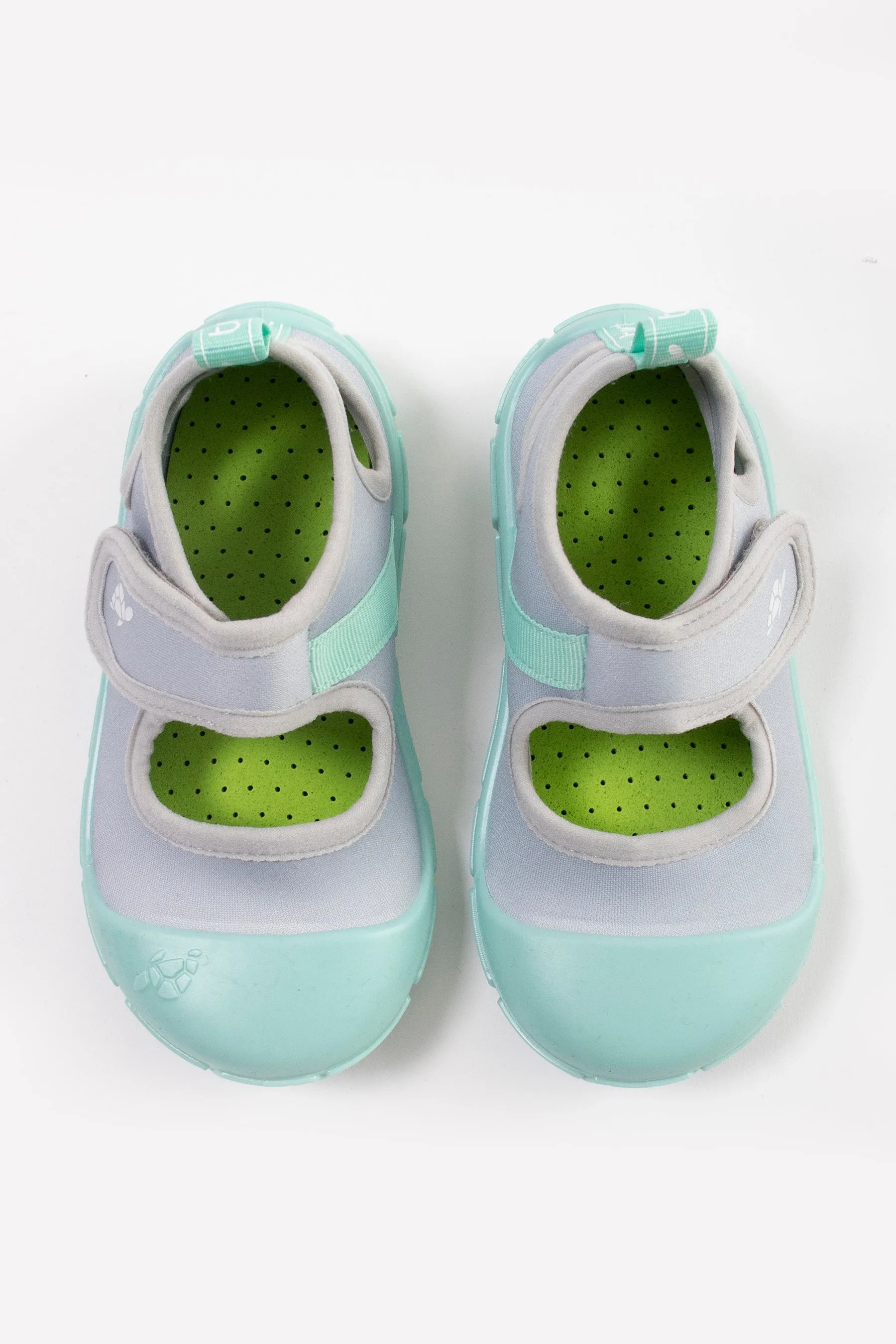 Sports Sandals in Silver & Aqua