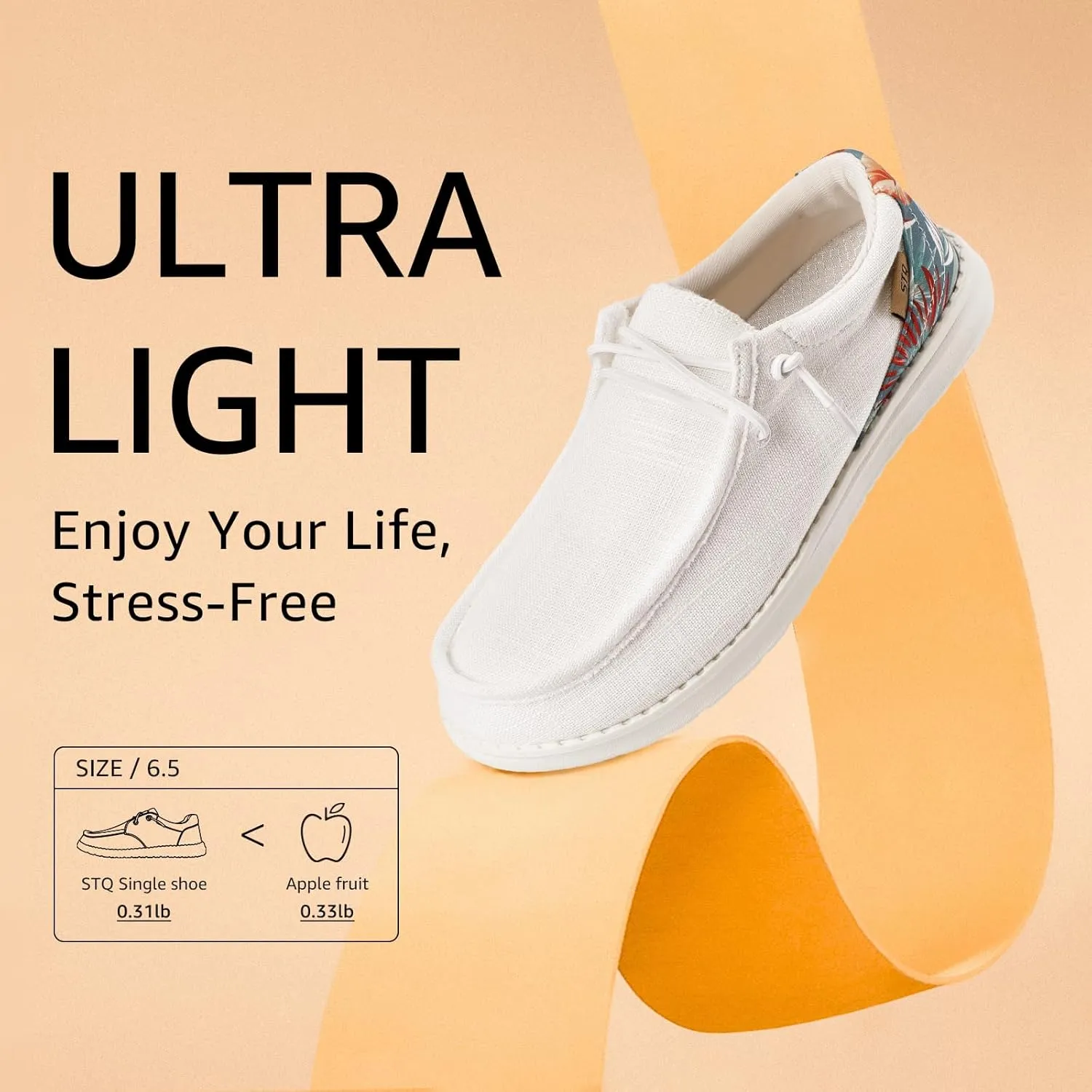 STQ Women's Orthopedic LoafersLightweight Casual Boat Shoes for Plantar Fasciitis
