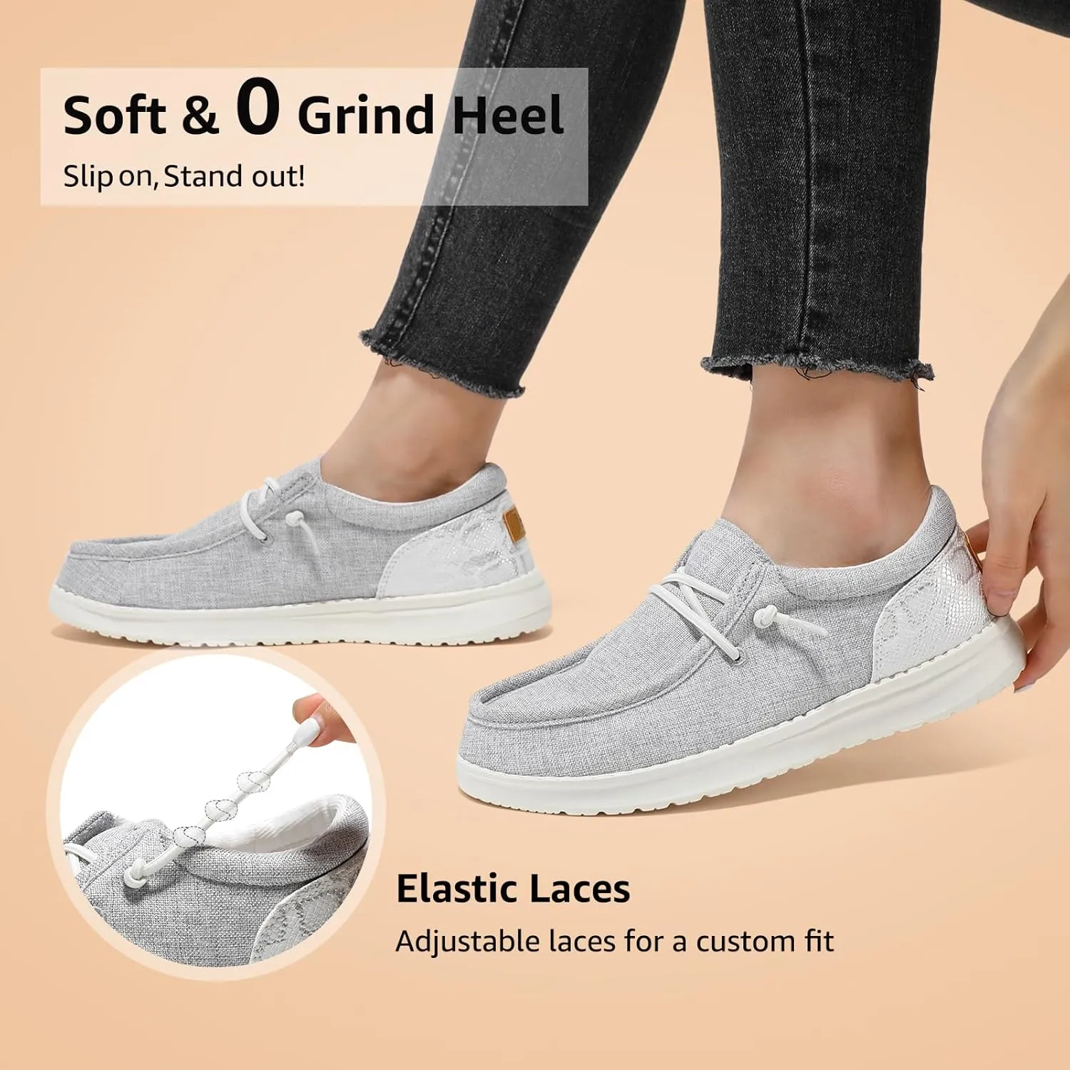 STQ Women's Orthopedic LoafersLightweight Casual Boat Shoes for Plantar Fasciitis