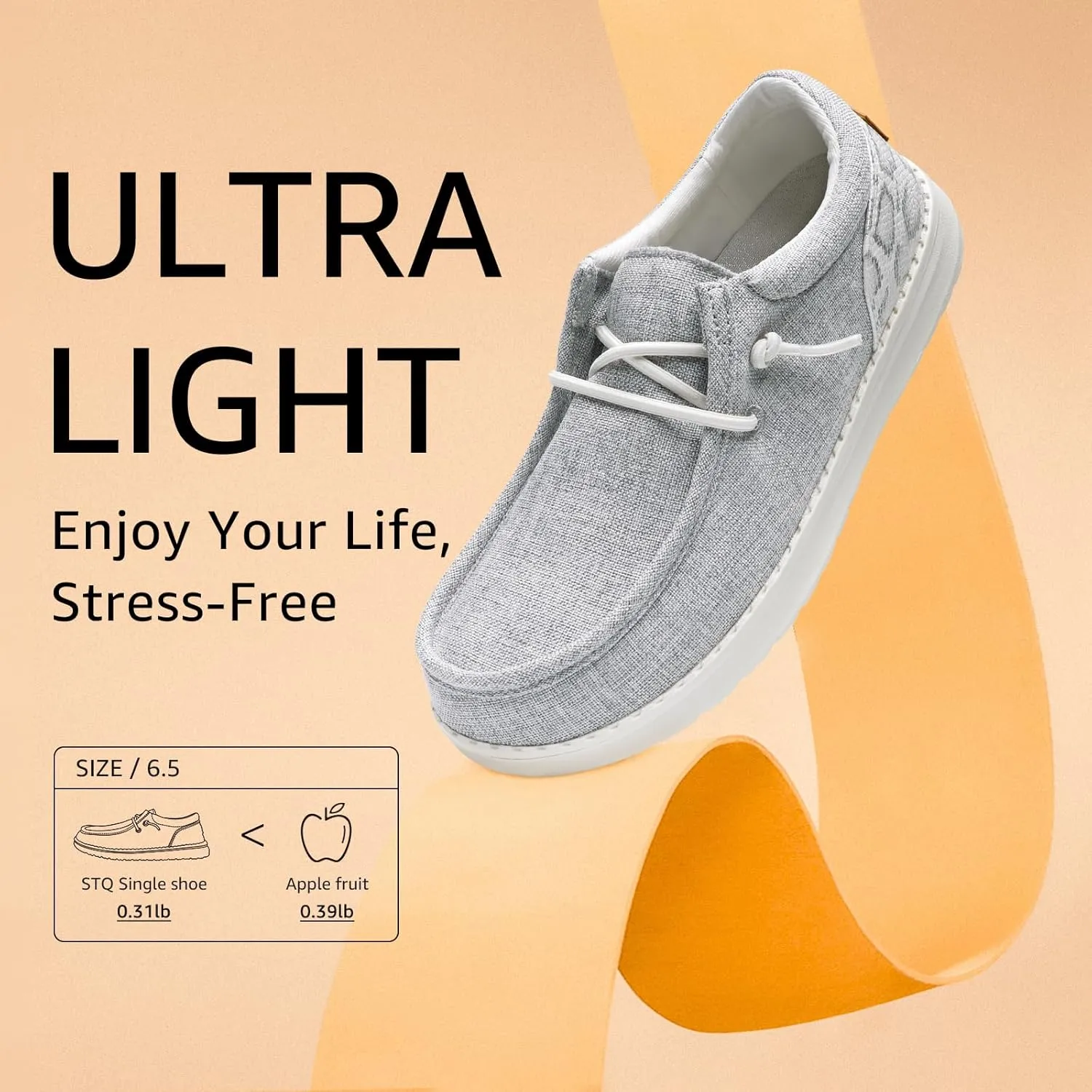 STQ Women's Orthopedic LoafersLightweight Casual Boat Shoes for Plantar Fasciitis
