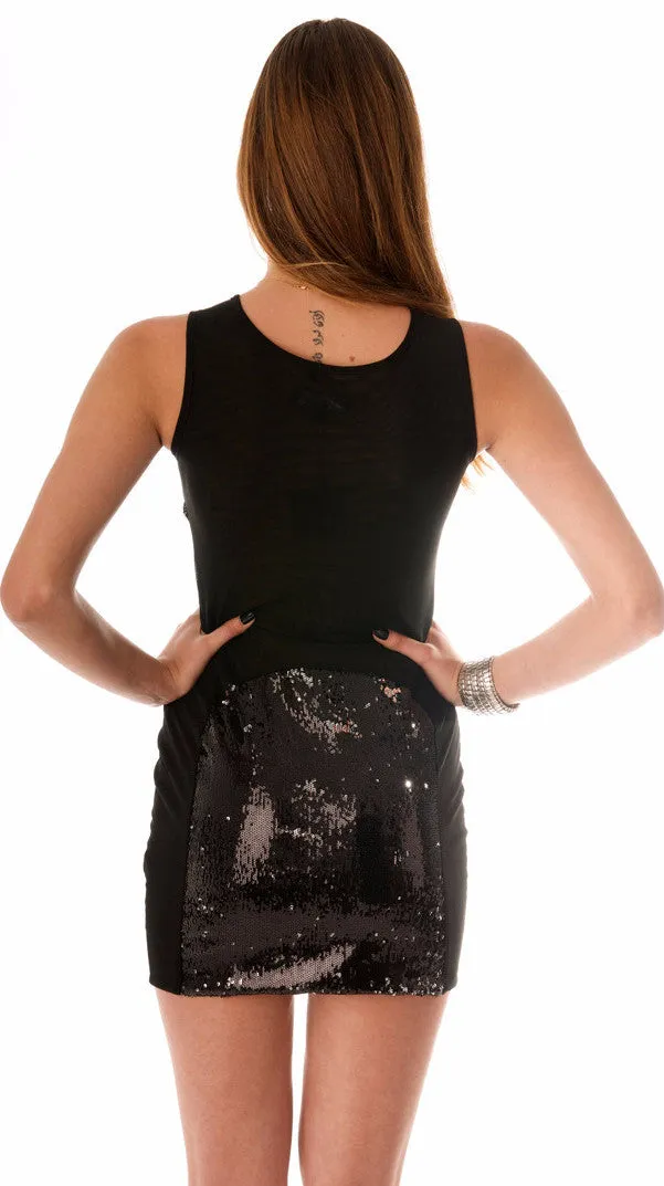 Strategic Sequins Dress