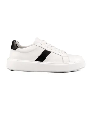 T-Fazer White-Black Genuine Leather Men's Sports (Sneaker) Shoes