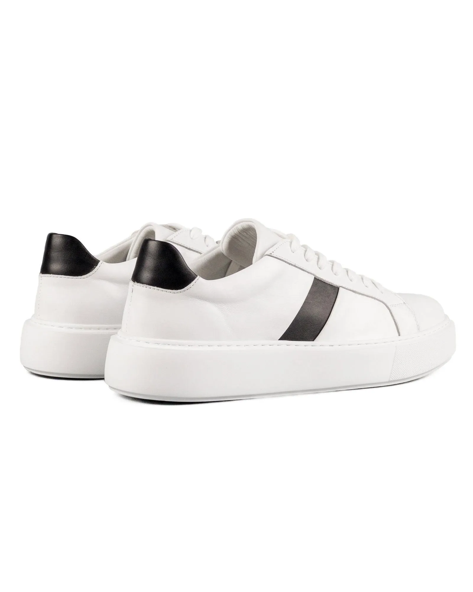 T-Fazer White-Black Genuine Leather Men's Sports (Sneaker) Shoes
