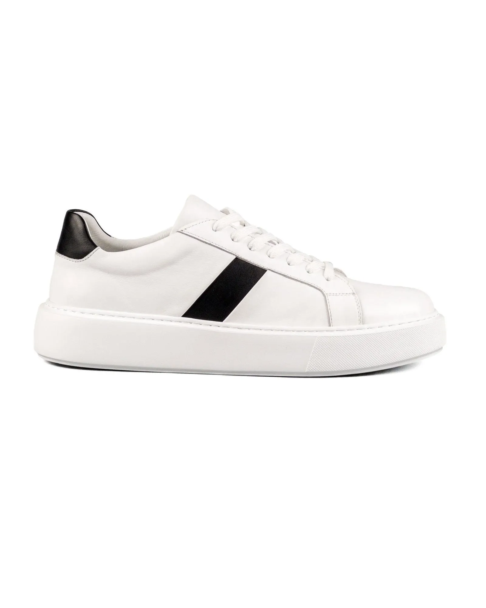 T-Fazer White-Black Genuine Leather Men's Sports (Sneaker) Shoes