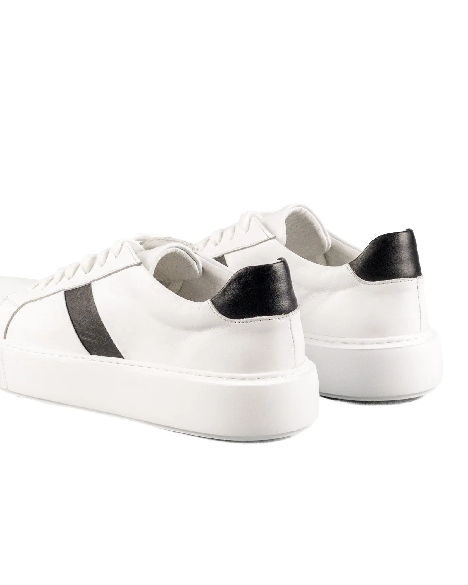T-Fazer White-Black Genuine Leather Men's Sports (Sneaker) Shoes