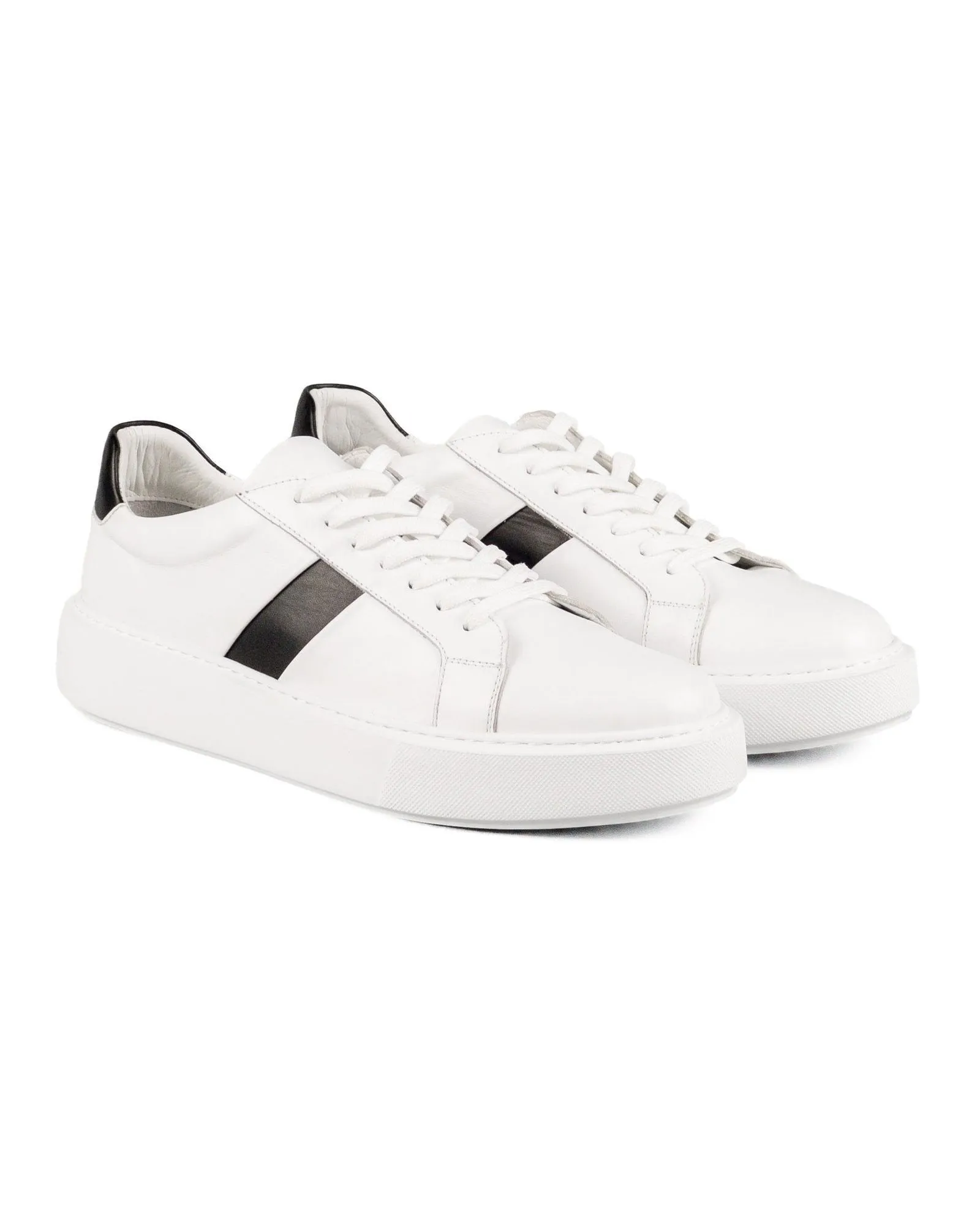 T-Fazer White-Black Genuine Leather Men's Sports (Sneaker) Shoes