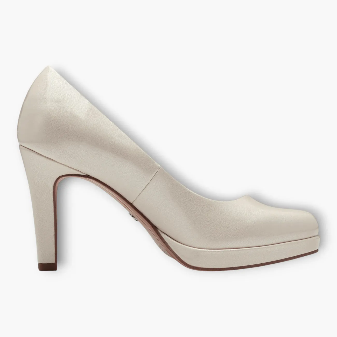 Tamaris Champagne Heels with Platform for Added Comfort