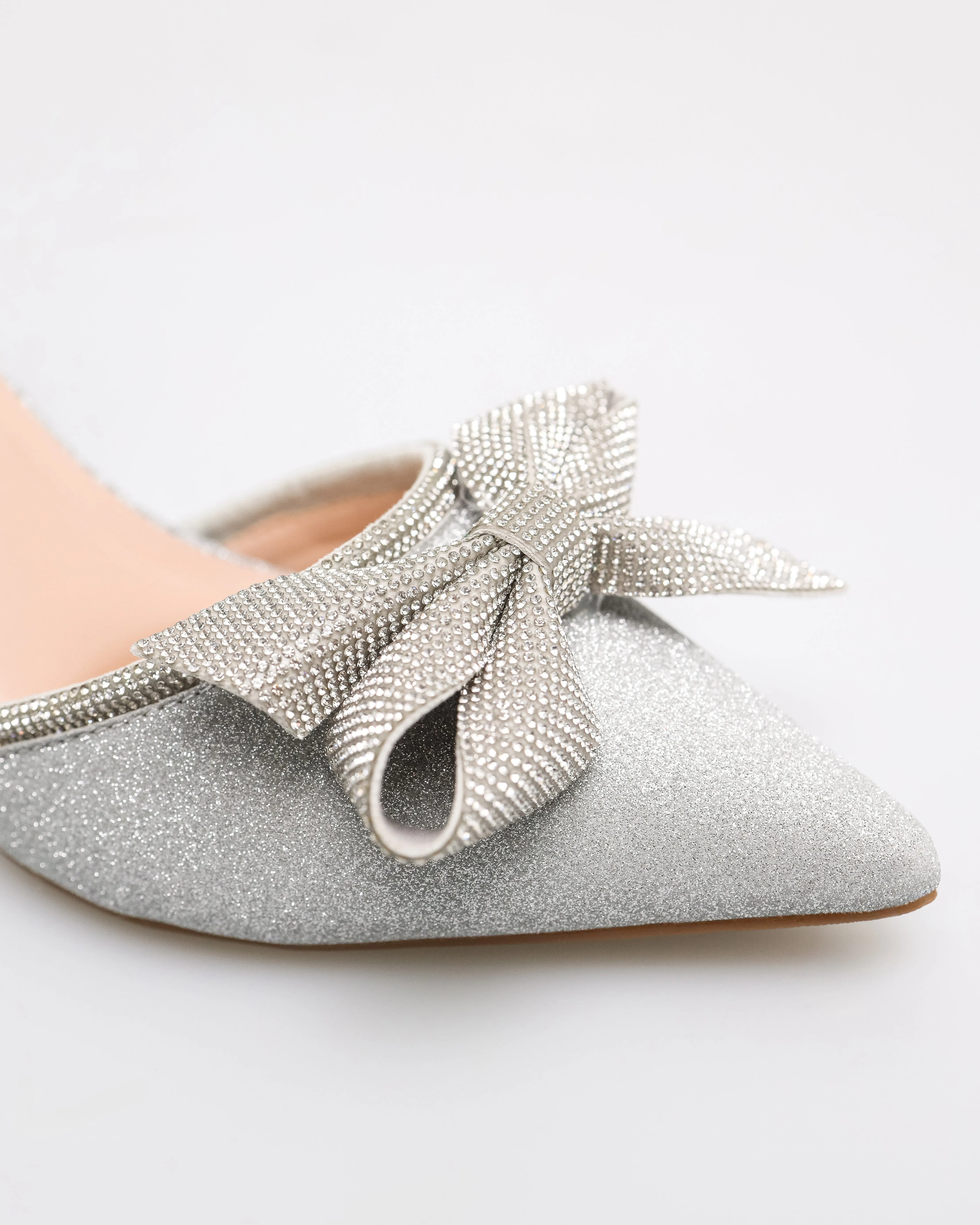 Tomaz NN528 Ladies Glittery Ribbon Heels