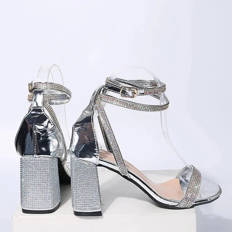 Transparent Rhinestone Heels