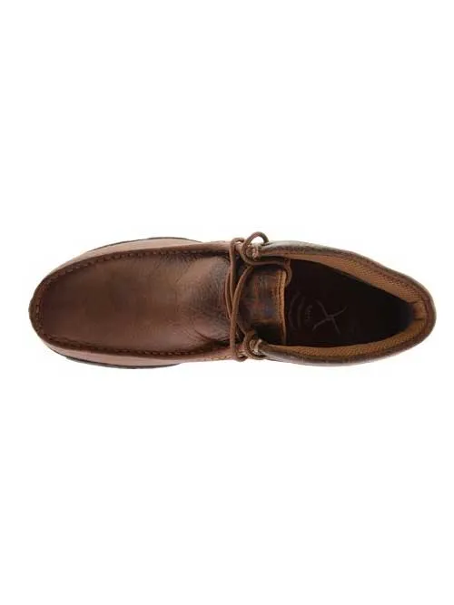 Twisted X MDM0014 Mens Driving Lace Up Moccasins Bomber Brown - B