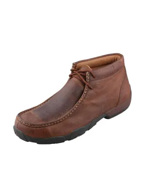 Twisted X MDM0014 Mens Driving Lace Up Moccasins Bomber Brown - B