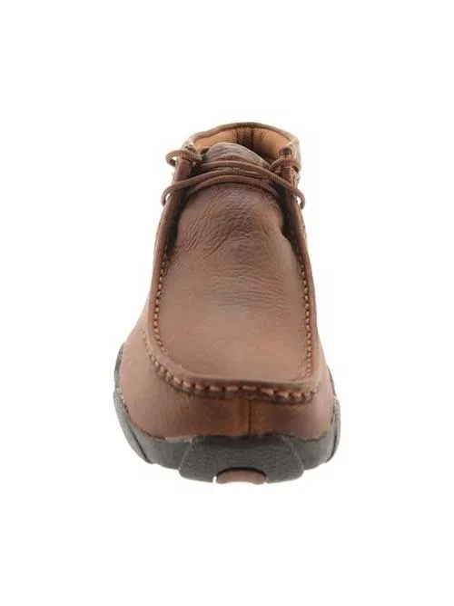 Twisted X MDM0014 Mens Driving Lace Up Moccasins Bomber Brown - B