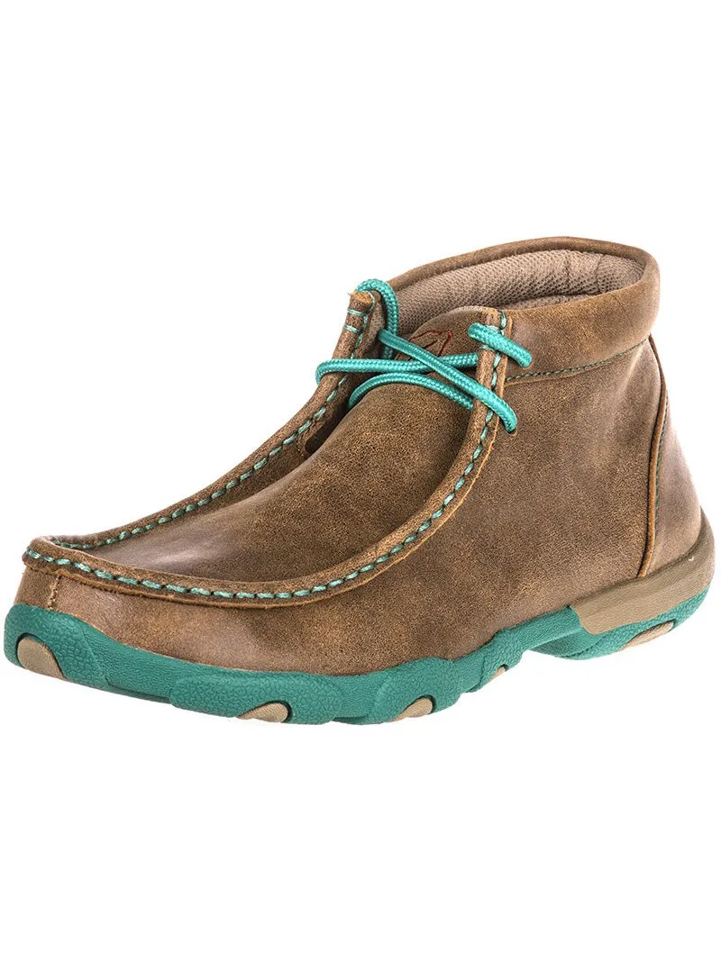 Twisted X WDM0020 Womens Driving Mocs D-Toe Brown - B