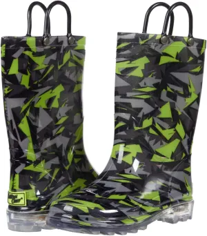 Western Chief boys Light-Up Waterproof Rain Boot,Multi,10 M US