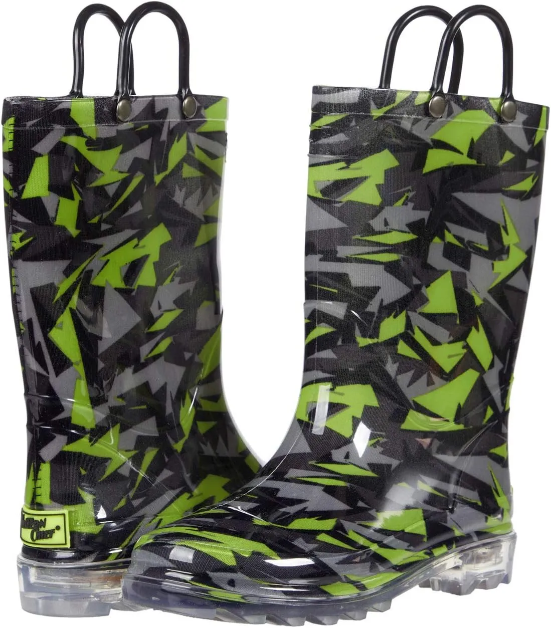 Western Chief boys Light-Up Waterproof Rain Boot,Multi,10 M US