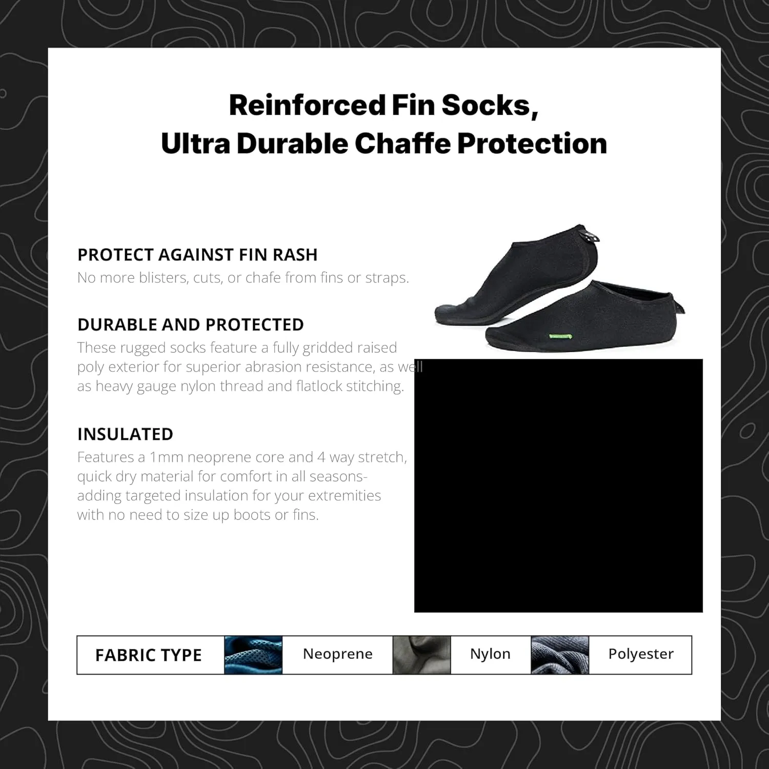 Wetsox Reinforced 1 MM Fin Socks | Durable Chaff Protection & Insulation | Lightweight, Comfortable Dive Socks