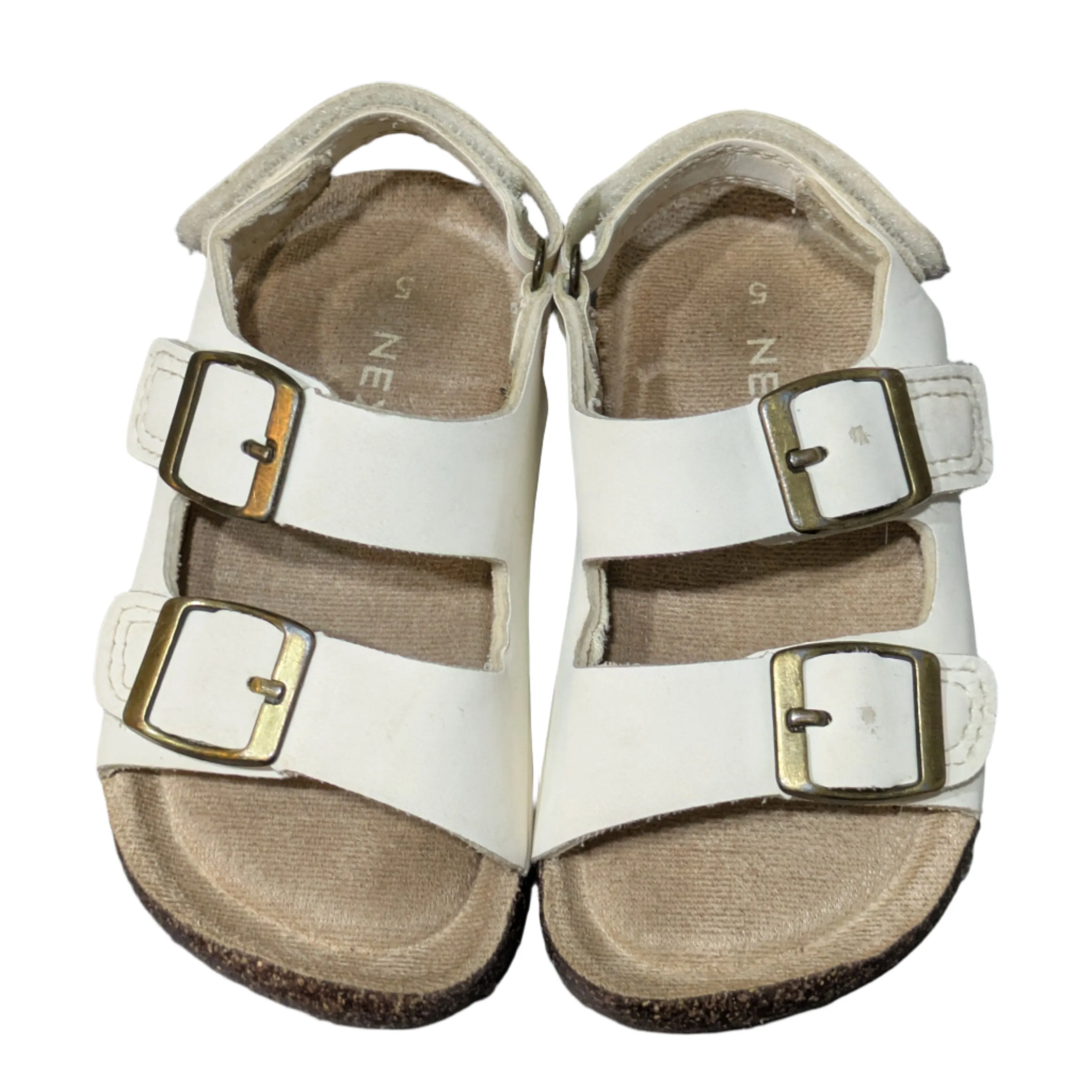 White Corkbed Baby Sandals - Kids Size: UK 5 / EU 21 / US 6