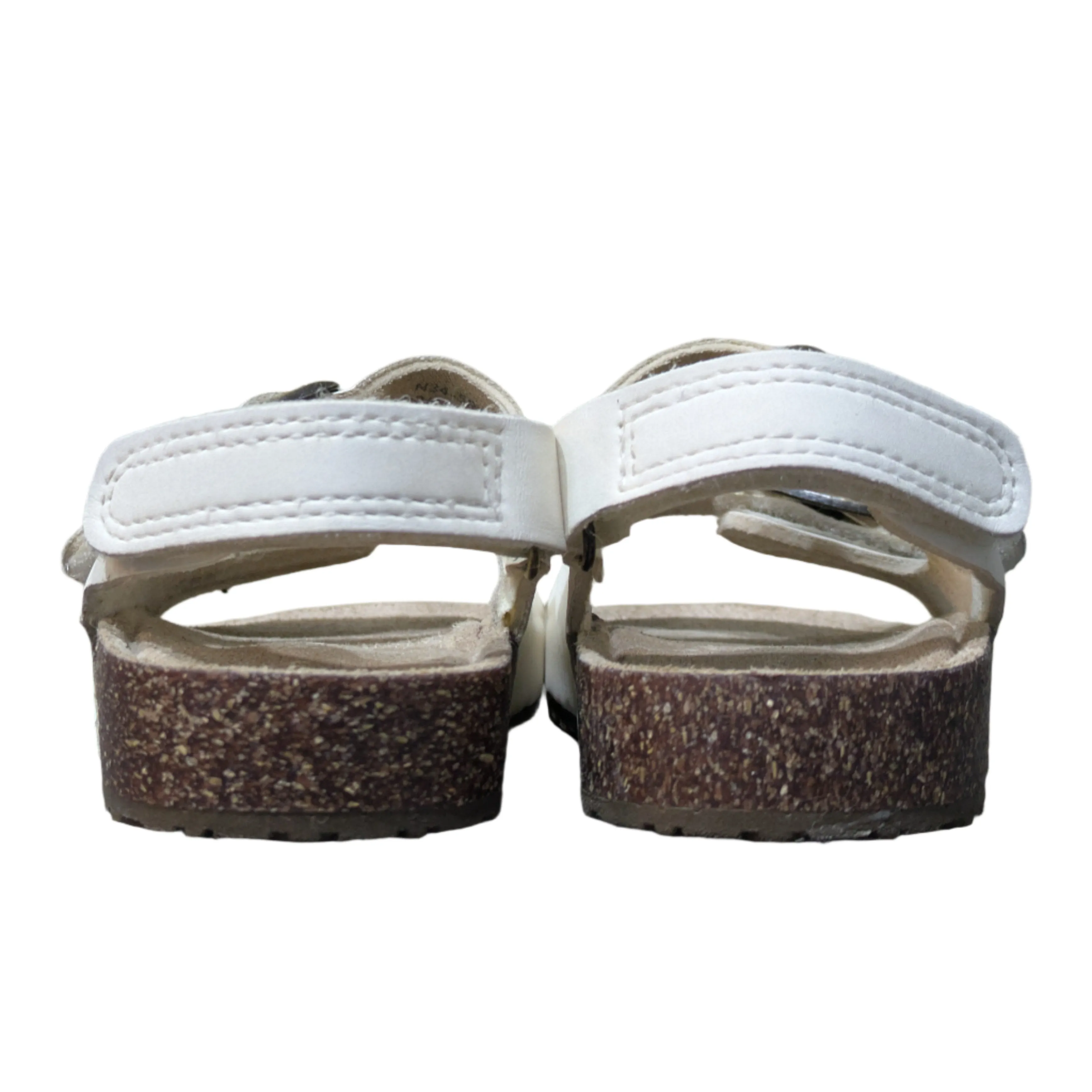 White Corkbed Baby Sandals - Kids Size: UK 5 / EU 21 / US 6