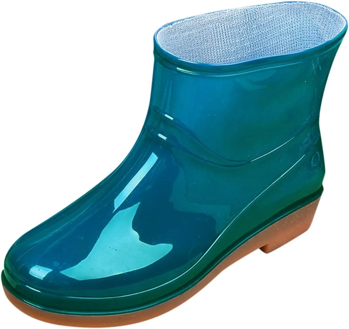 Women Boots Low Heeled Buckle Toe Middle Shoe Round Rain women's boots Womens Fashion Boots, 7