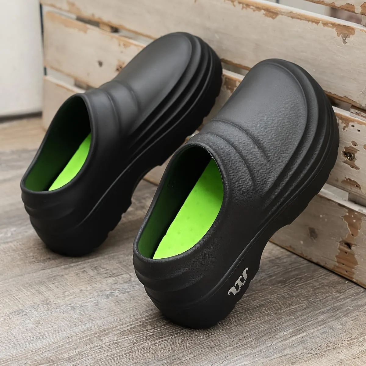Women's EVA Solid Chef Shoes, Comfy Non Slip Slip On Work, Waterproof Comfort Closed Toe