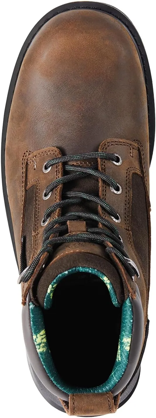 Work Boots for Men Heavy Duty Composite Toe 6"/8" Durable Crazy Horse Leather Waterproof Slip-Resistant Goodyear Welt Construction Industry Boots GJ3155-GJ3255