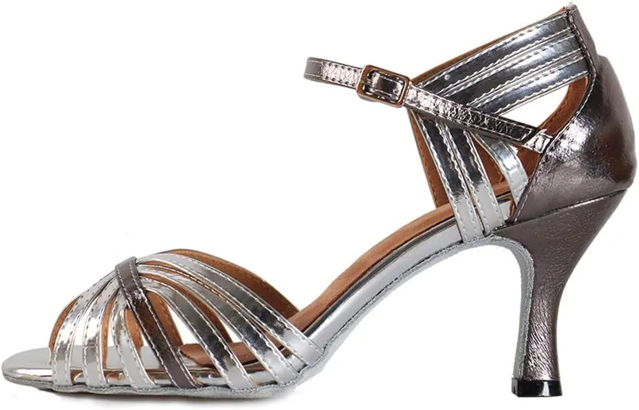 YKXLM Ballroom Dance Shoes for Women Latin Salsa Party Tango Wedding Performance Shoes,L035