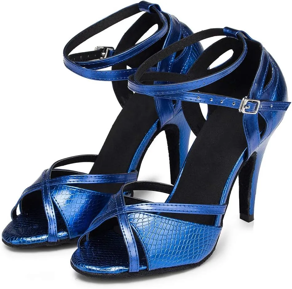 YKXLM Ballroom Dance Shoes for Women Latin Salsa Party Tango Wedding Performance Shoes,L035