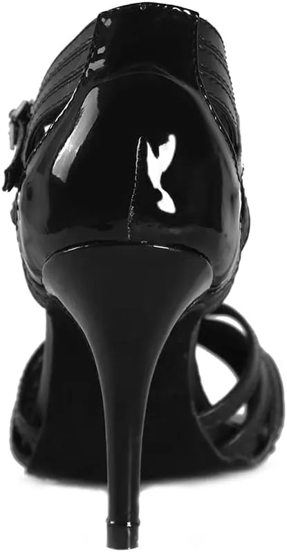 YKXLM Ballroom Dance Shoes for Women Latin Salsa Party Tango Wedding Performance Shoes,L035