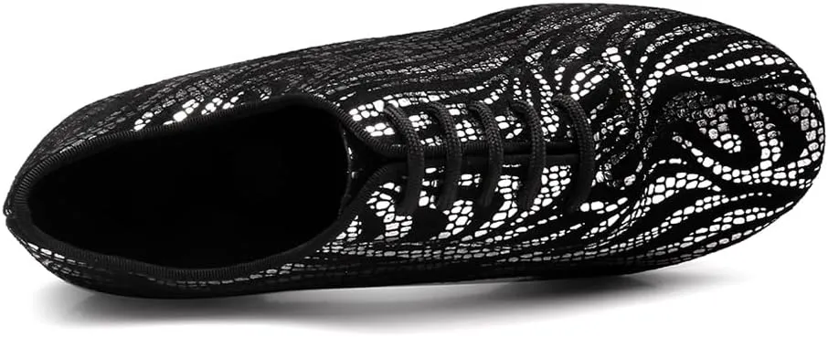 YKXLM Ballroom Dance Shoes Practice Shining Colorful Closed Toe Dance Shoes,K4