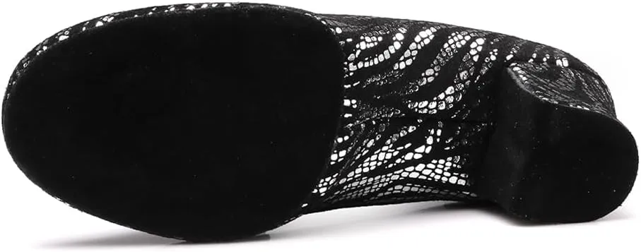 YKXLM Ballroom Dance Shoes Practice Shining Colorful Closed Toe Dance Shoes,K4