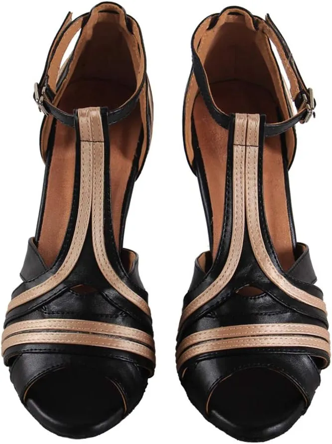 YKXLM Ballroom Latin Dance Shoes Salsa Samba Tango Bachata Social Dance Shoes for Women and Girls,L020