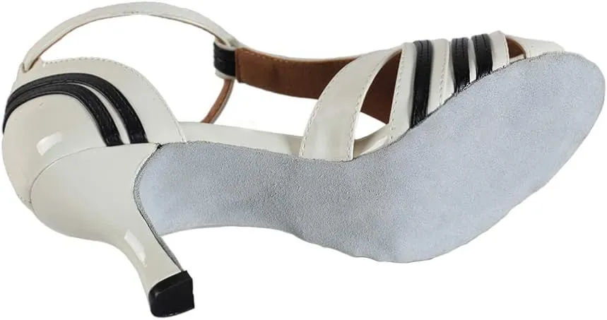 YKXLM Ballroom Latin Dance Shoes Salsa Samba Tango Bachata Social Dance Shoes for Women and Girls,L020