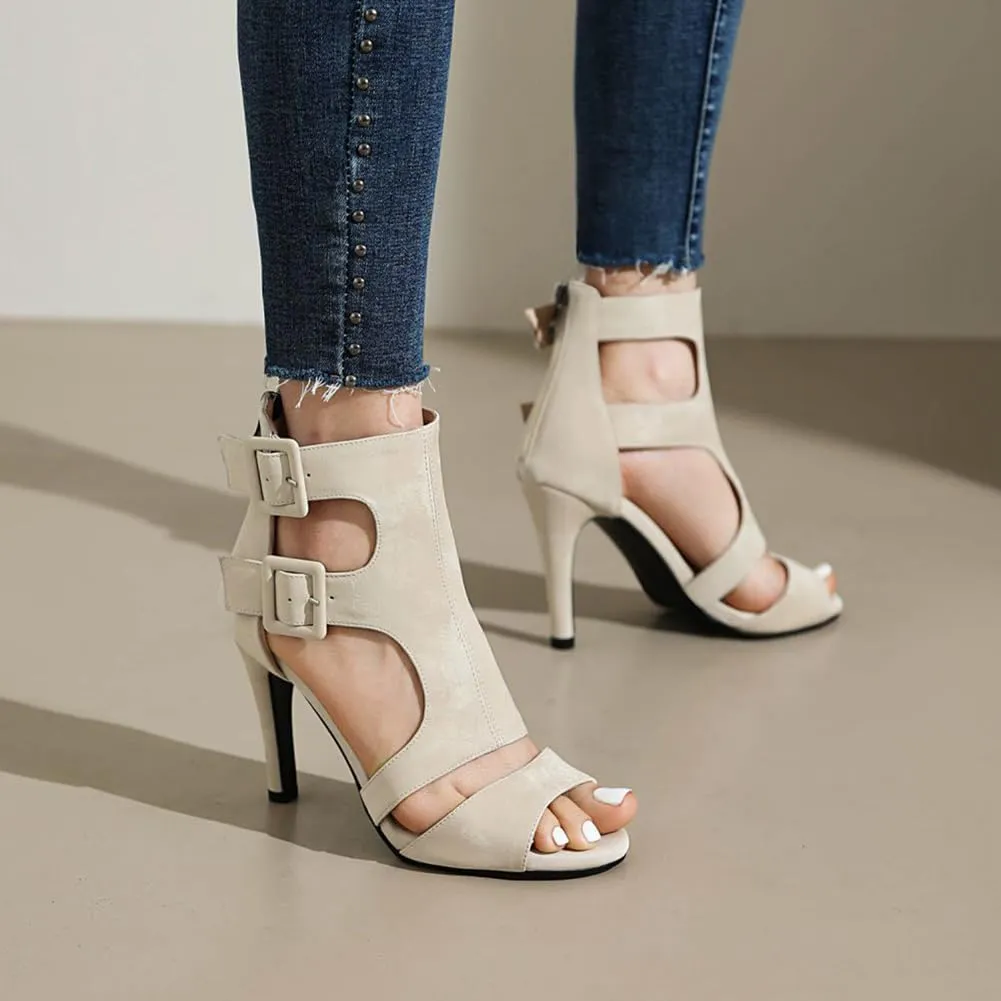 YKXLM Latin Dance Boots Salsa Women Ballroom Zipper Ankle Peep Toe Dance Shoes,3893
