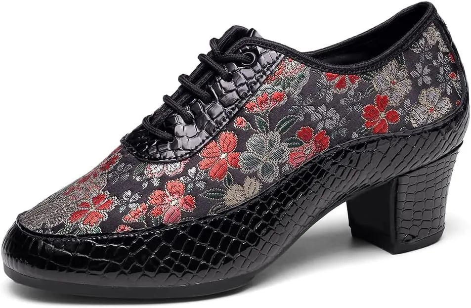 YKXLM Women Standard Practice Social Dance Sneaker Beginner Dance Practice Shoes for Women Low Heel Ballroom