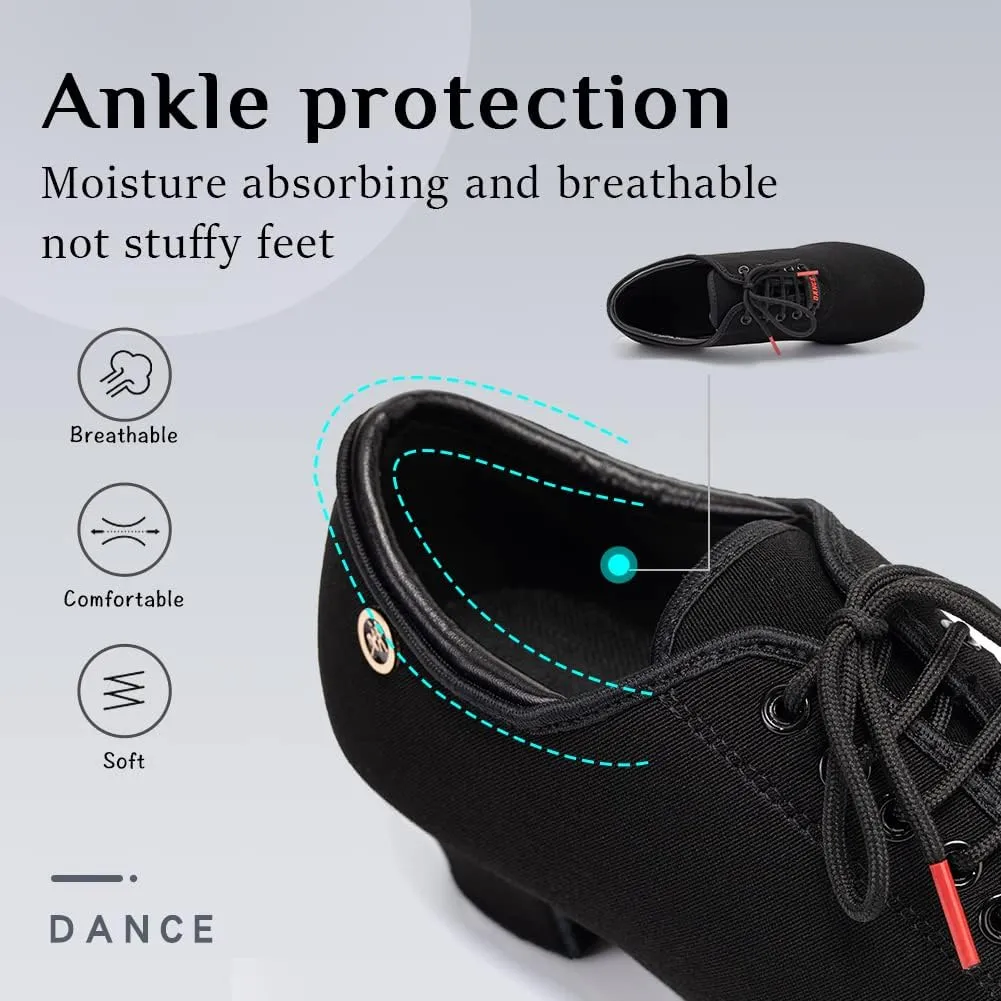 YKXLM Women Standard Practice Social Dance Sneaker Beginner Dance Practice Shoes for Women Low Heel Ballroom